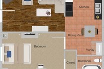 1x1 small floorplan